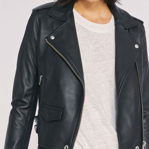 Iro’s Black Ashville Leather Biker Jacket